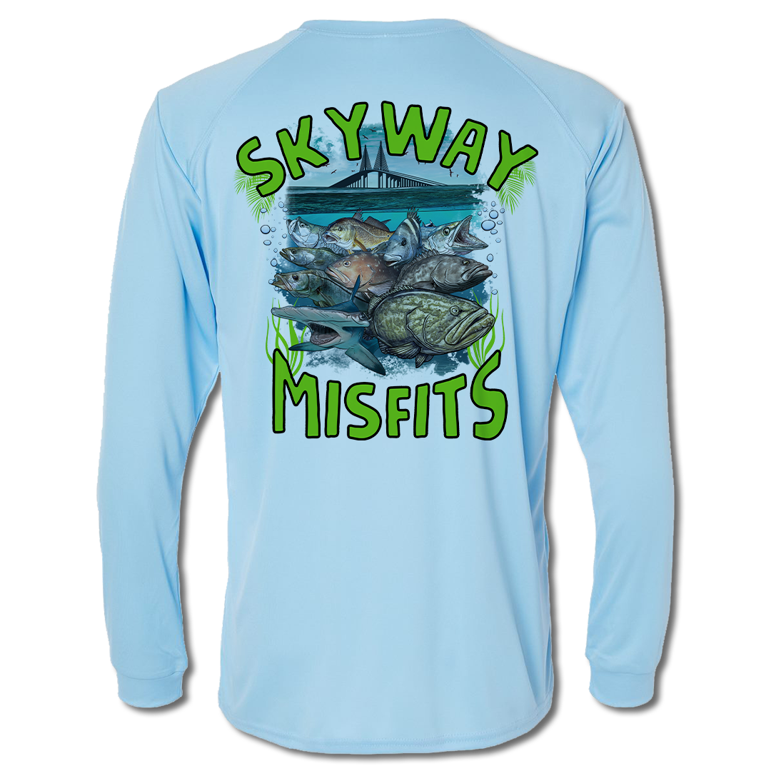 Skyway Fishing Frenzy - Long Sleeve Performance Shirt – SKYWAY MISFITS